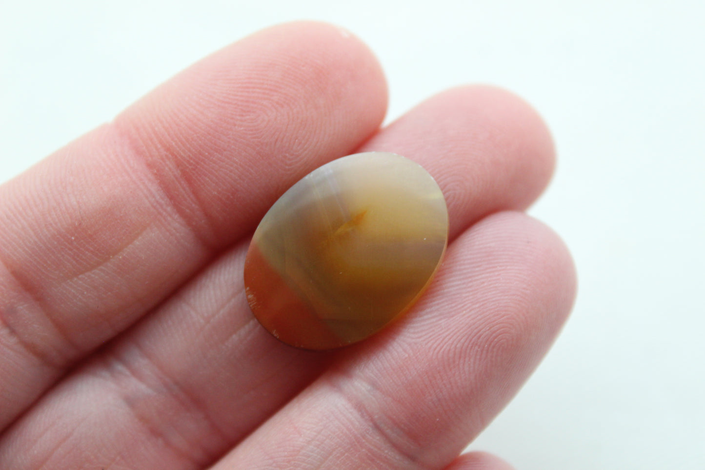 Pair Indonesian Agate Cabochons gemstone natural Oval