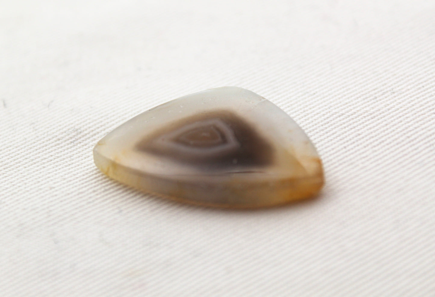 Banded Agate Cabochon Gemstone brown white