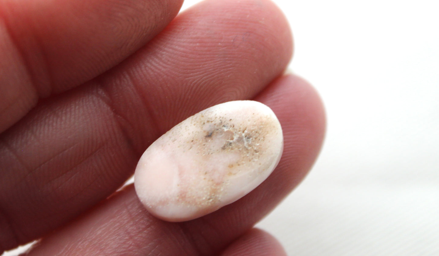 Small Thomsonite Oval Cabochon pink gemstone