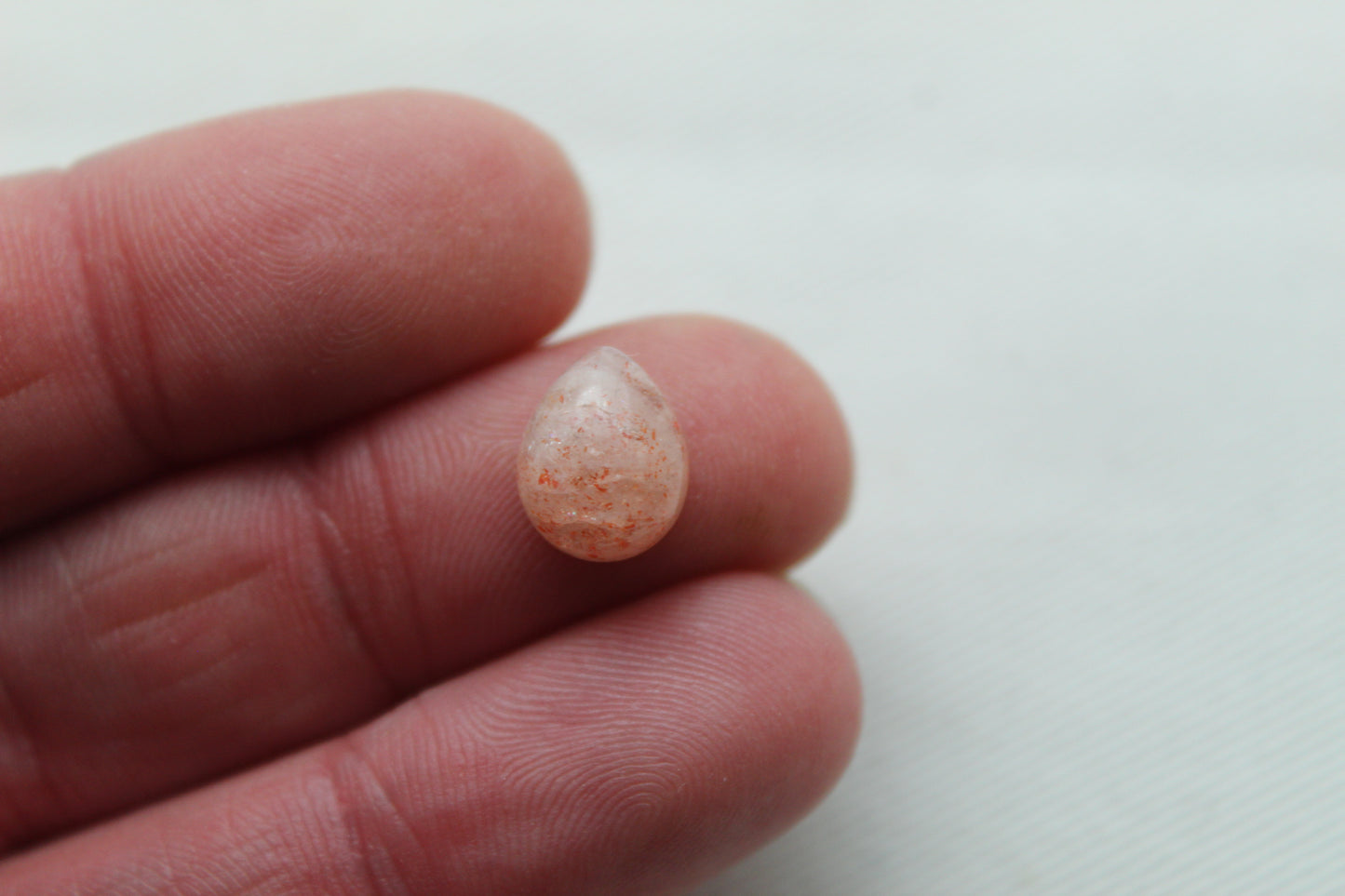 <tc>Deux cabochons de sunstone ovales 10x8MM pierres oranges</tc>