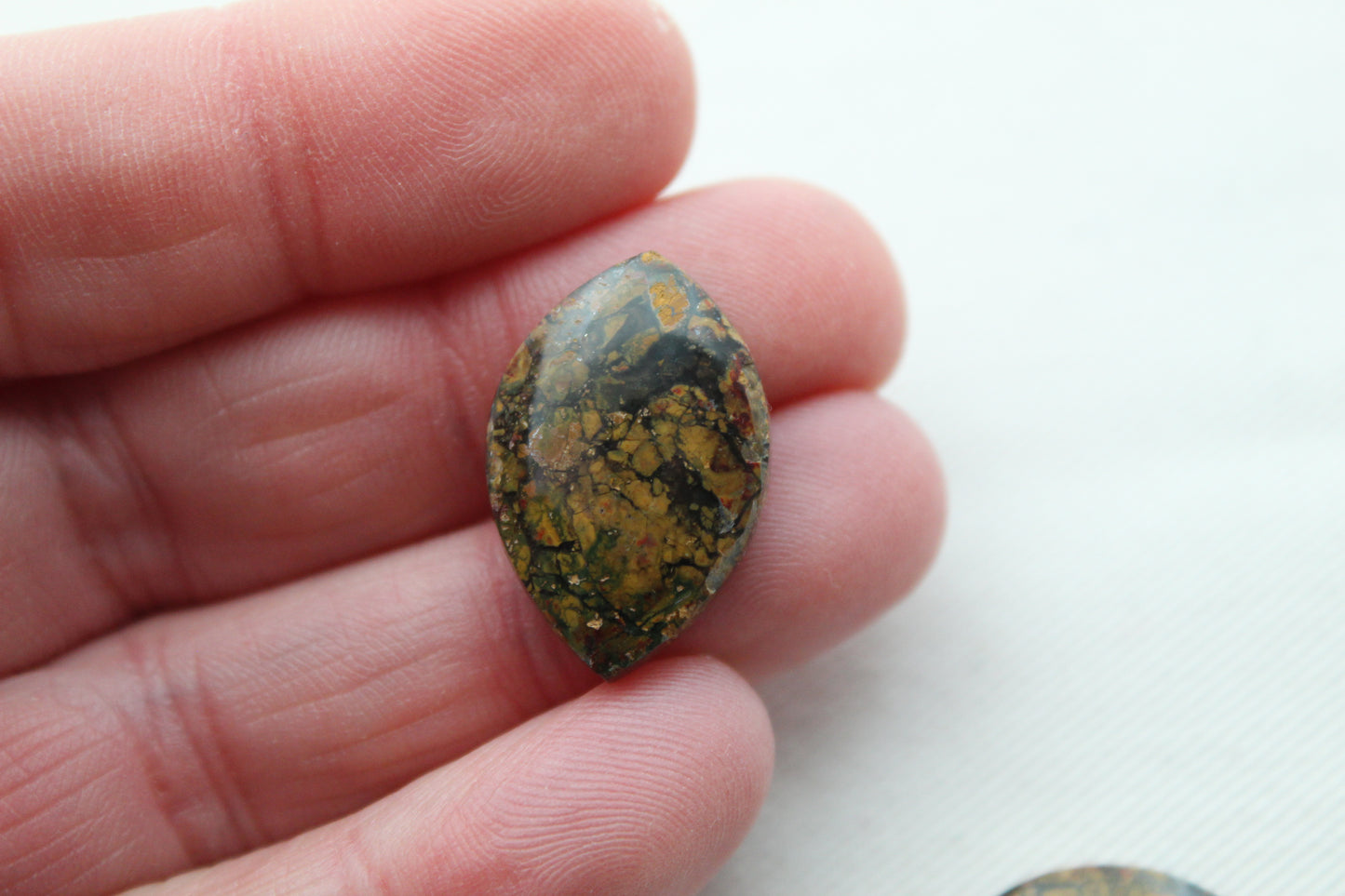 FingerPrint Jasper Cabochon Pair Gemstone