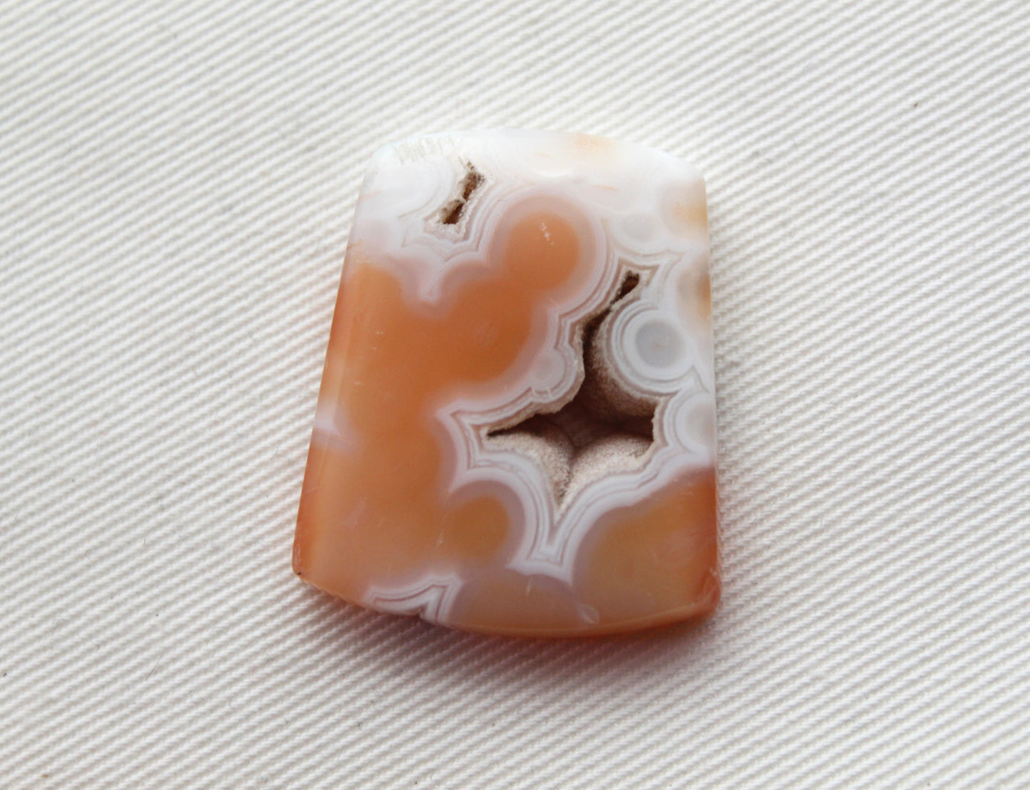 Indonesian Agate Cabochon Gemstone with druzy