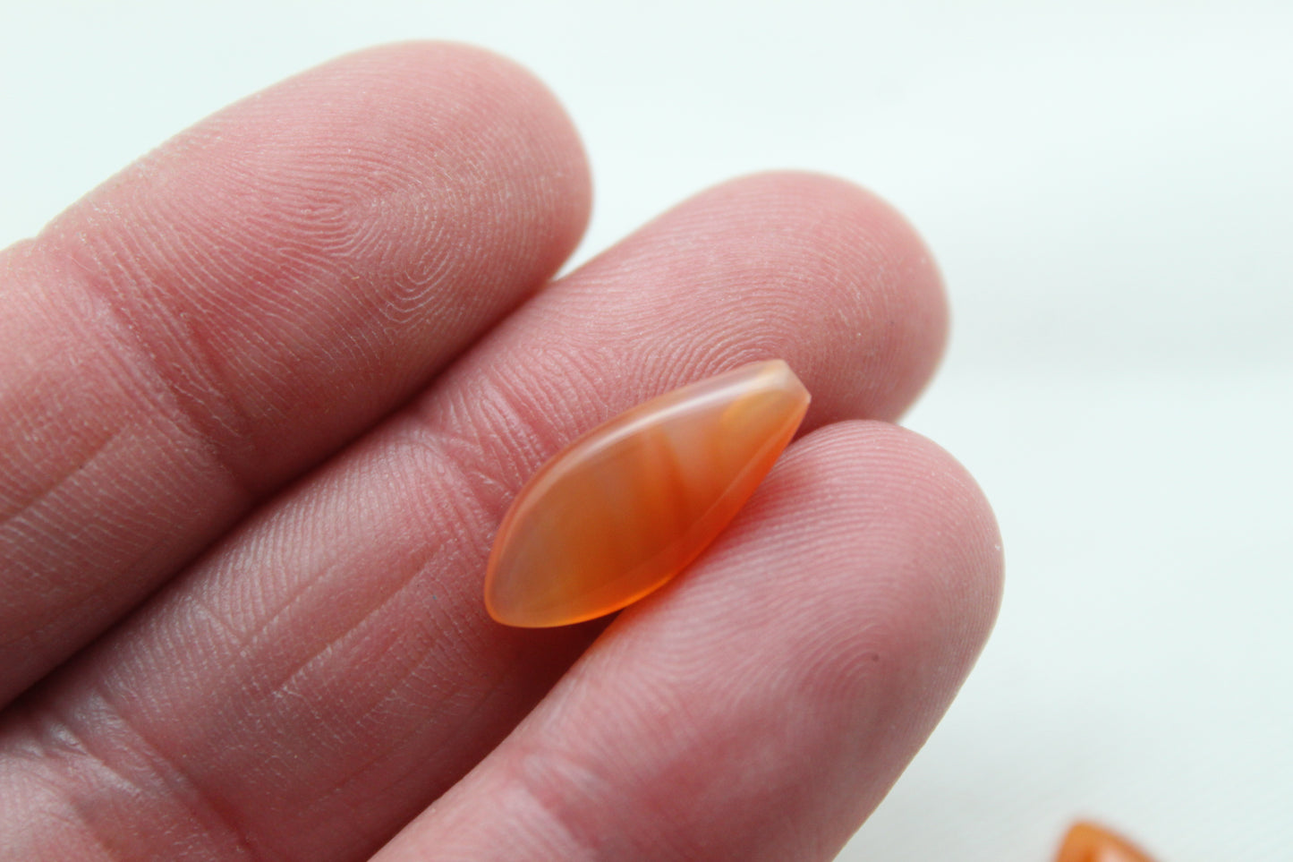 Pair of Carnelian Gemstones top drilled