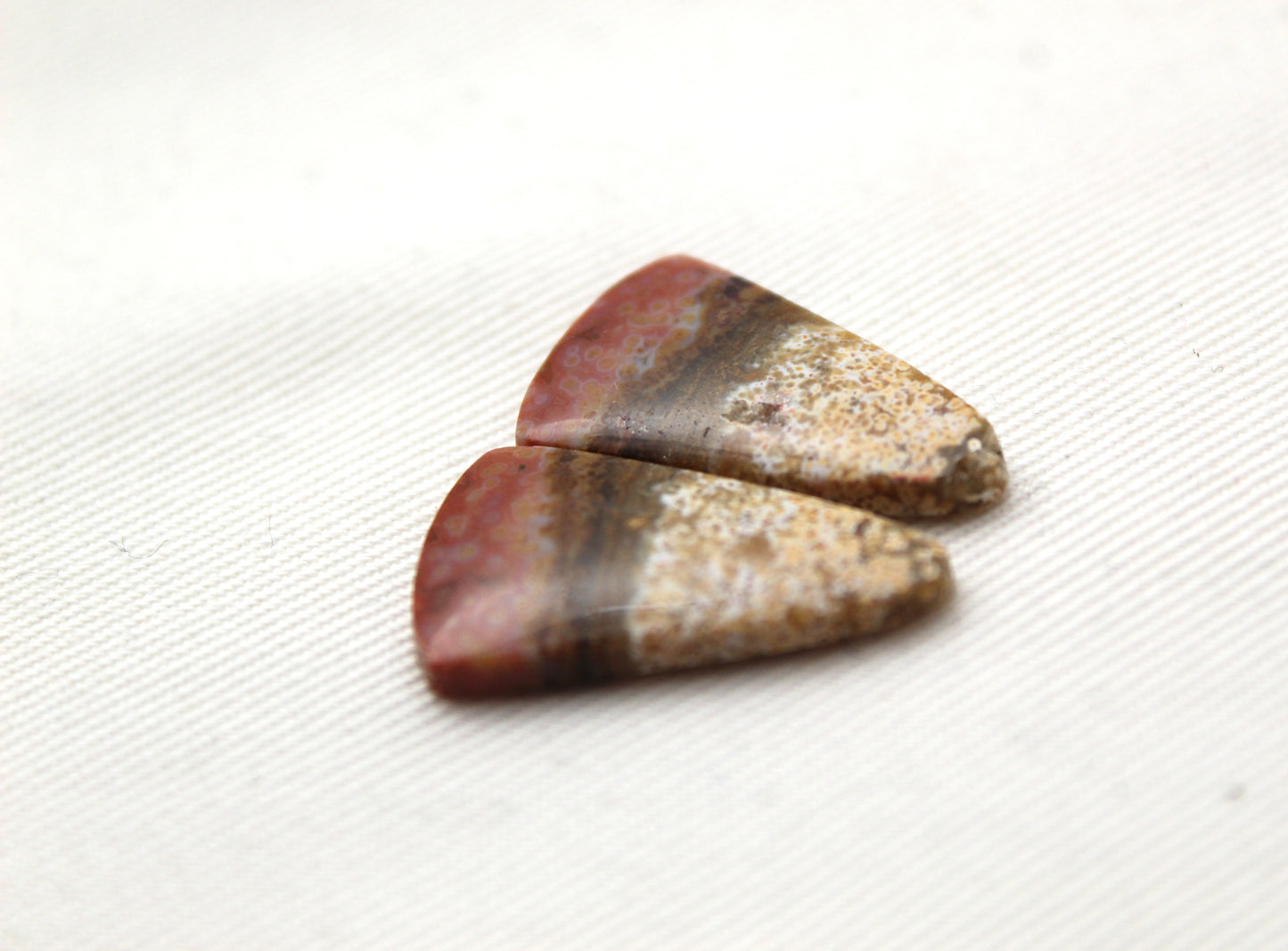 Small River Jasper Cabochon Pair Gemstone