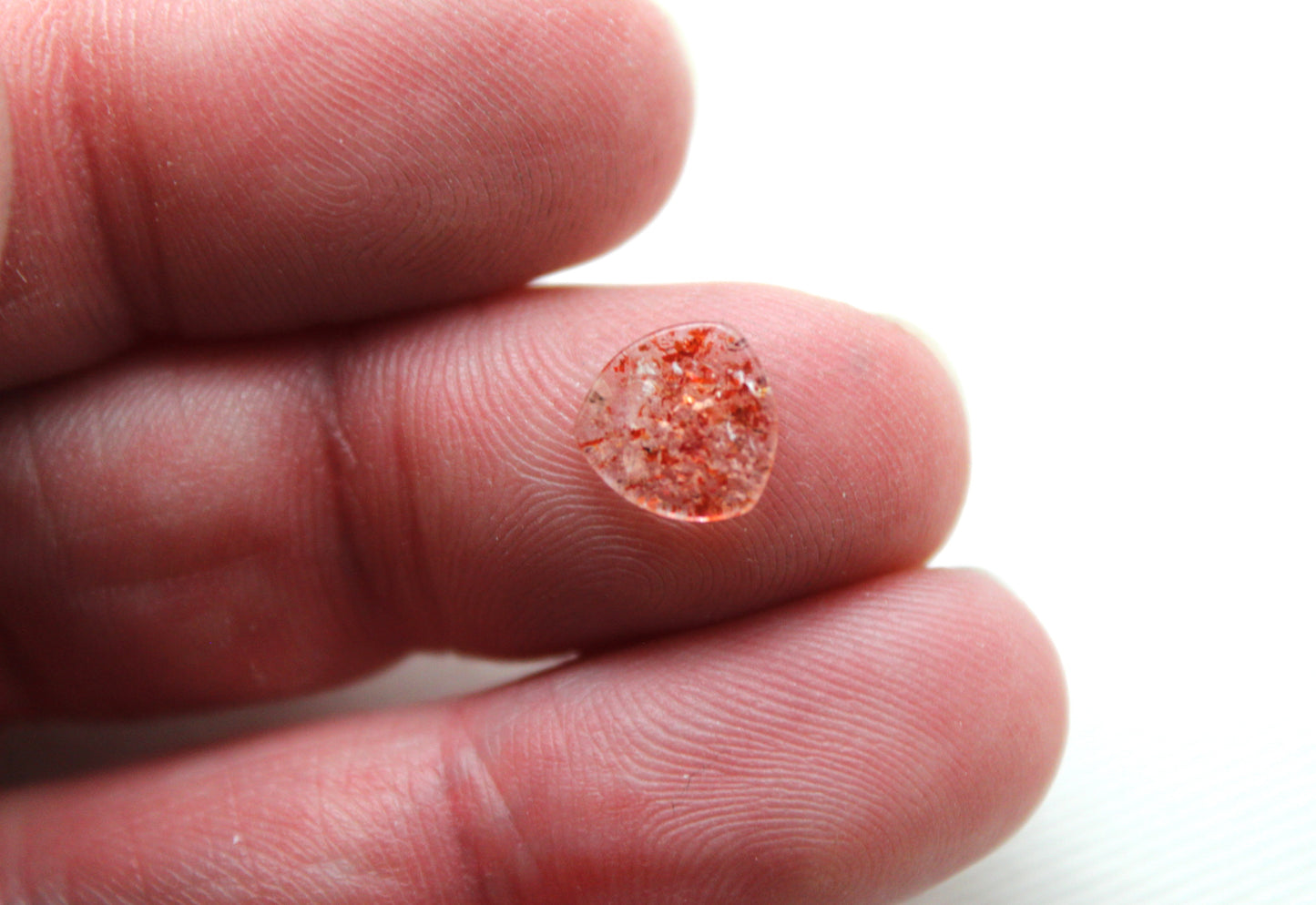 <tc>Deux cabochons de sunstone ovales 10x8MM pierres oranges</tc>