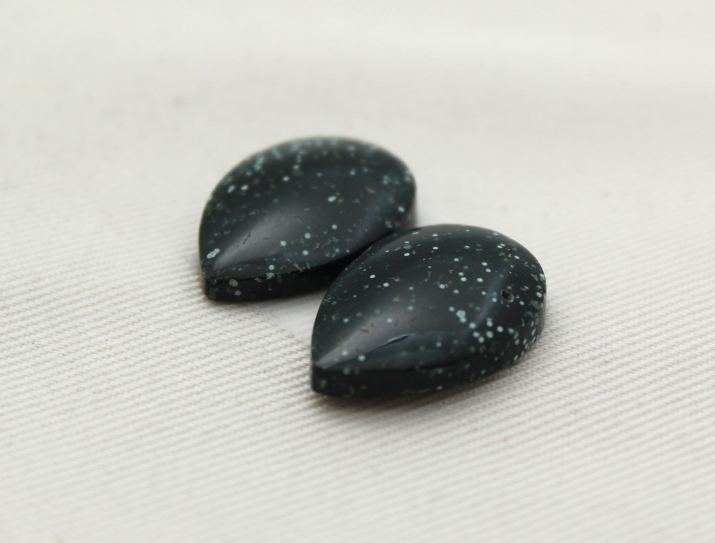 Orbicular Jasper Cabochon Pair Gemstone green
