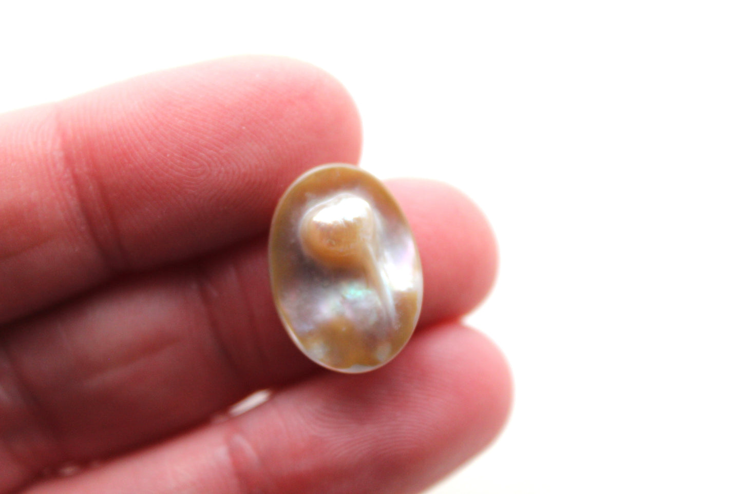 TWO Mother of Pearl cabochons Gemstones oval 18X13MM