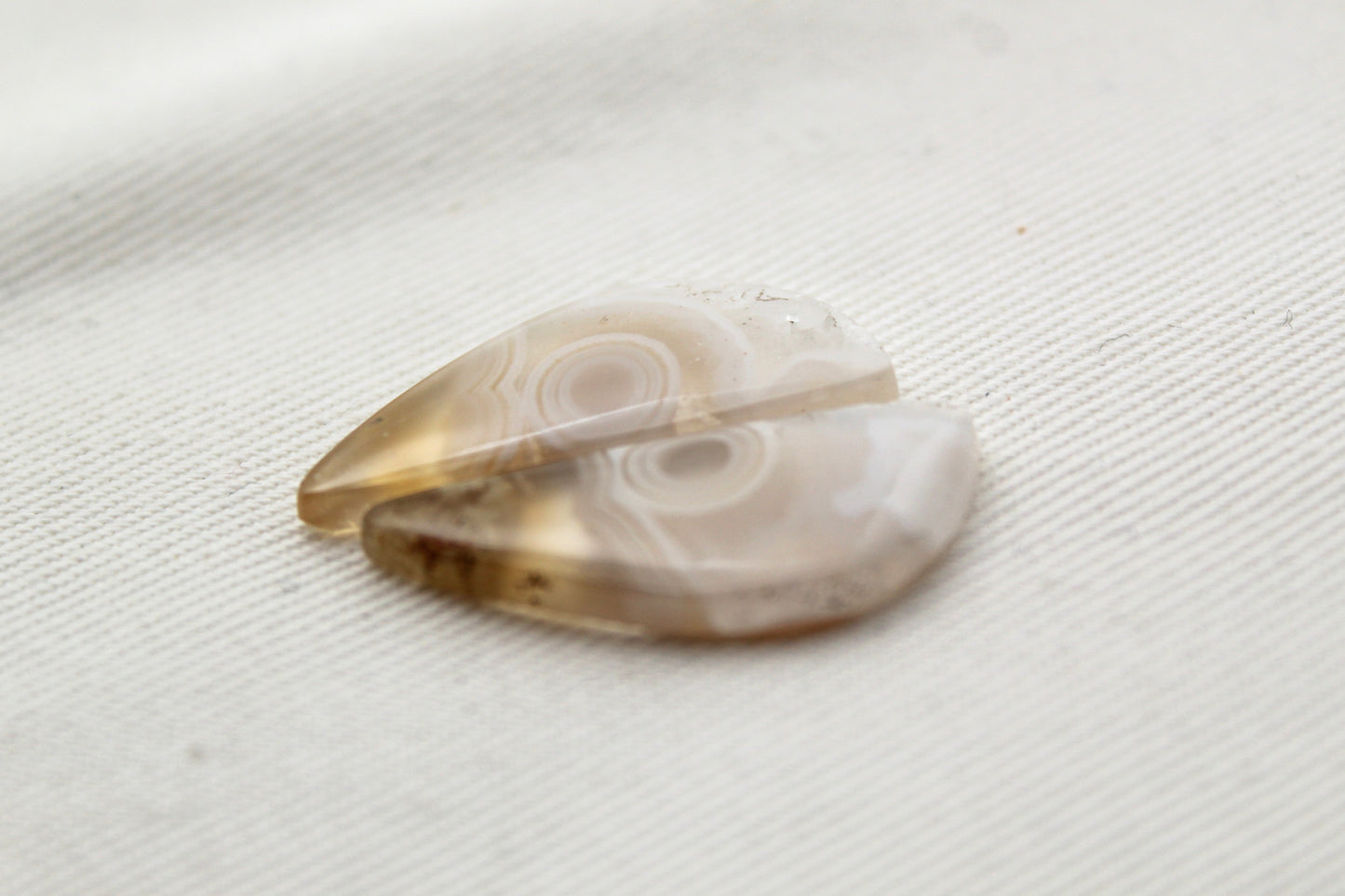 NICE Orbicular Agate Cabochons Pair Gemstone natural