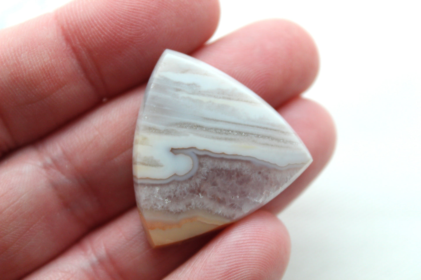 Indonesian Blue Agate Cabochon Gemstone