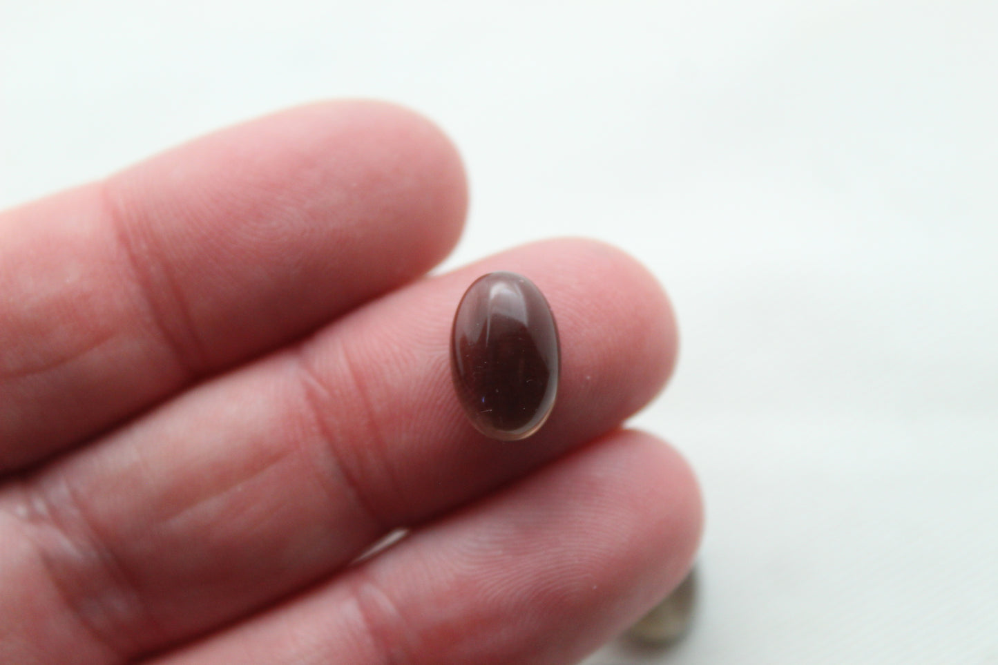 Lot of FOUR Smoky Quartz Cabochon Gemstone Oval 12x8MM