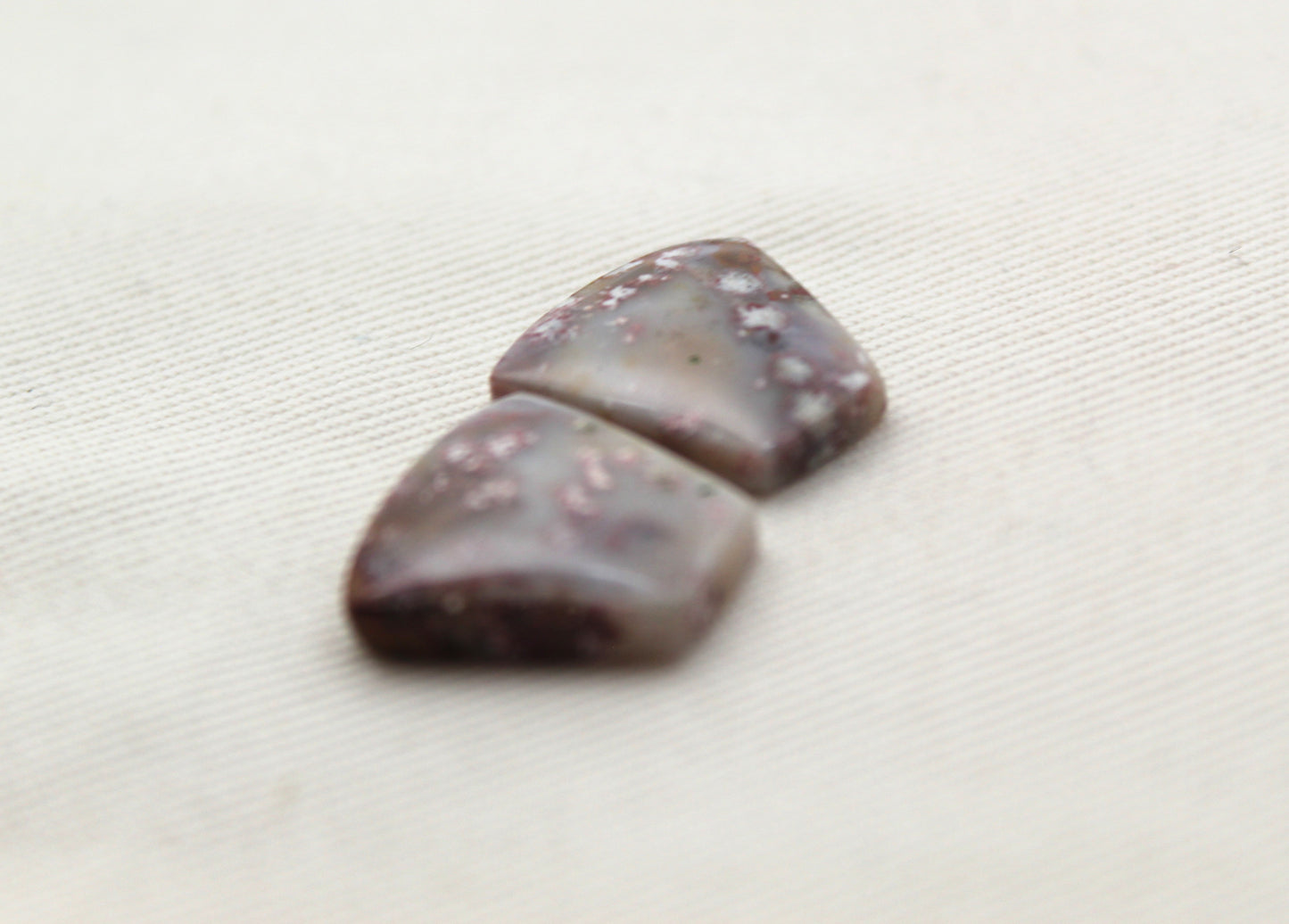 Small Purple River Jasper Cabochon Pair Gemstone