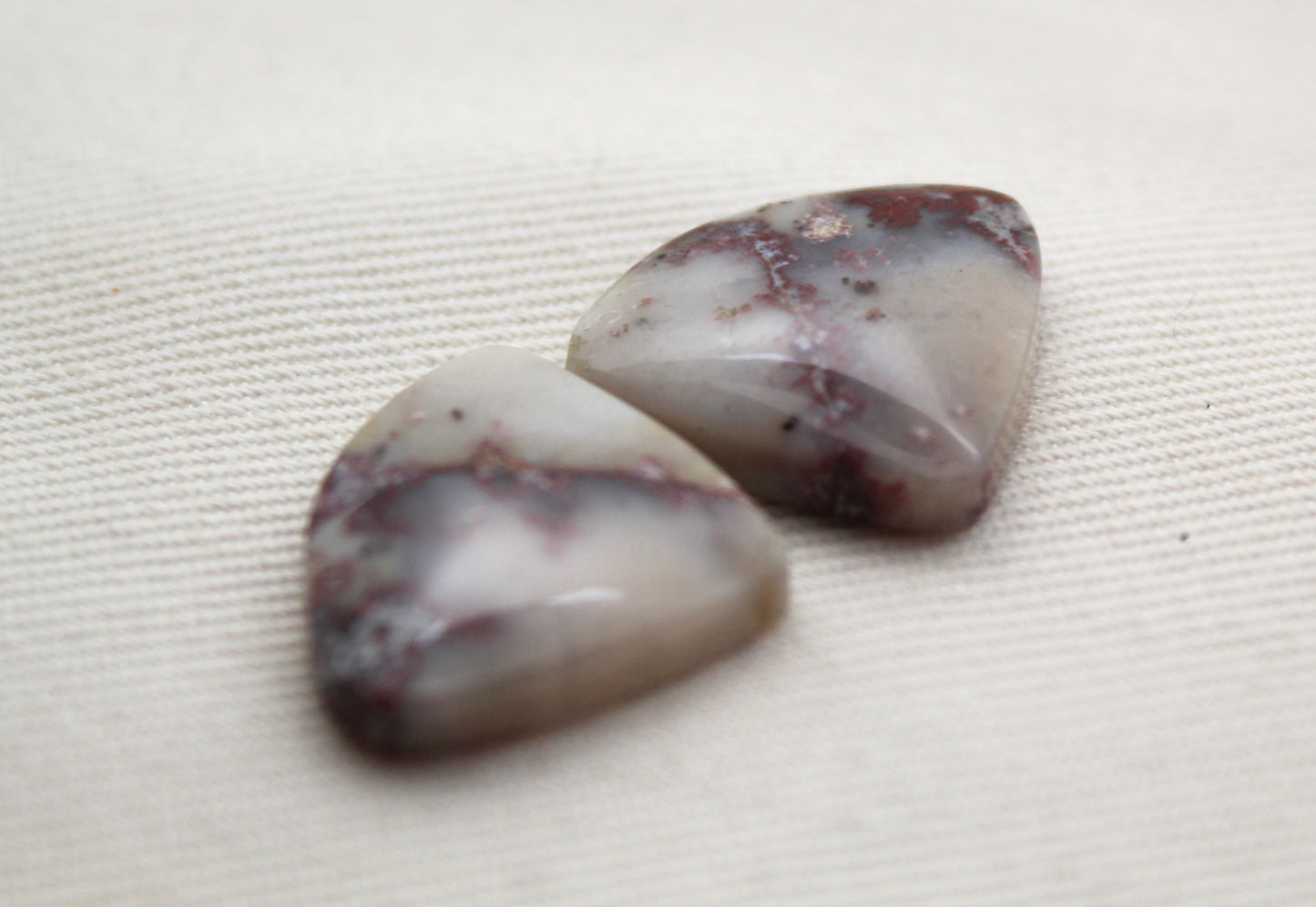 Small Purple River Jasper Cabochon Pair Gemstone