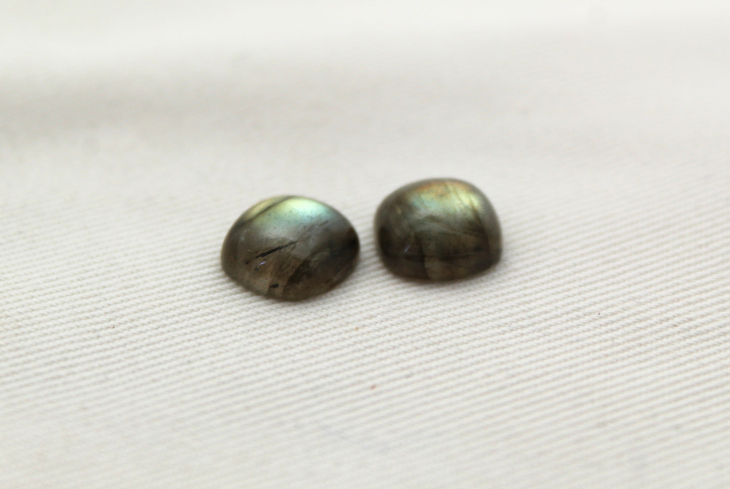 Square Cushion Labradorite Pair Cabochon 10MM