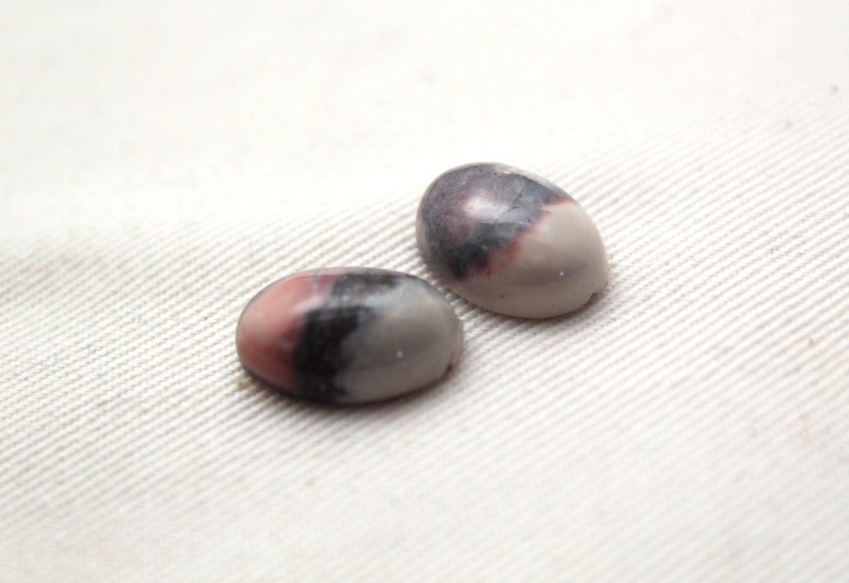 <tc>Cabochon de Jaspe Porcelaine pierre naturelle rose grise</tc>