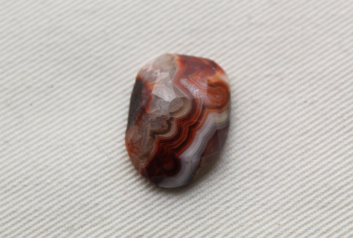 Rose cut Crazy Lace Agate Freeform Gemstone Cabochon