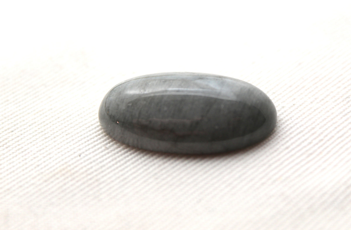 One Toad eye cabochon Gemstone gray Oval 14X25MM