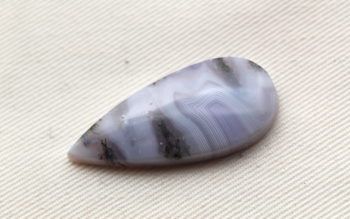 Purple Moss Agate Cabochon teardrop natural gemstone