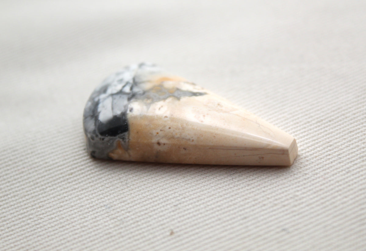 Maligano Jasper Cabochon Gemstone White grey yellow