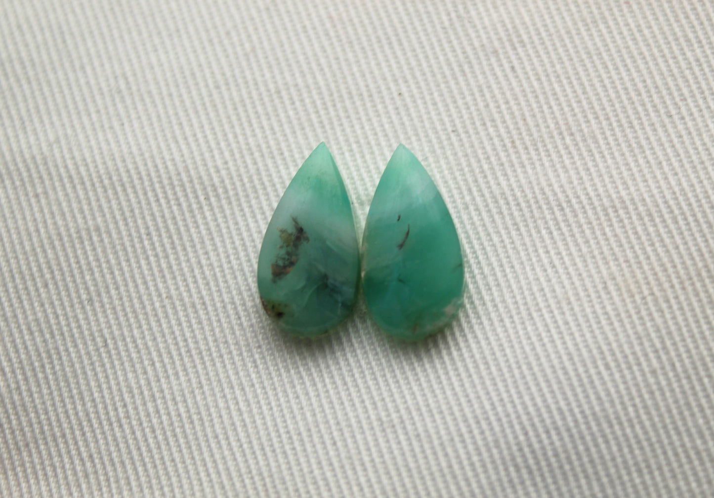 Fossil Palmwood Pair Cabochon Gemstone with druzy pockets Oval