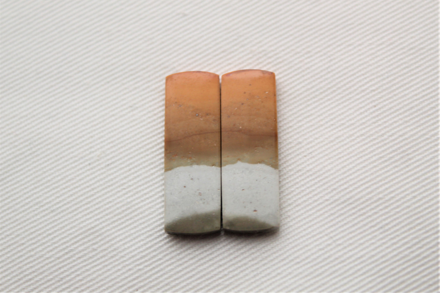 Fossil Palmwood Pair Cabochon Gemstone with druzy pockets Oval