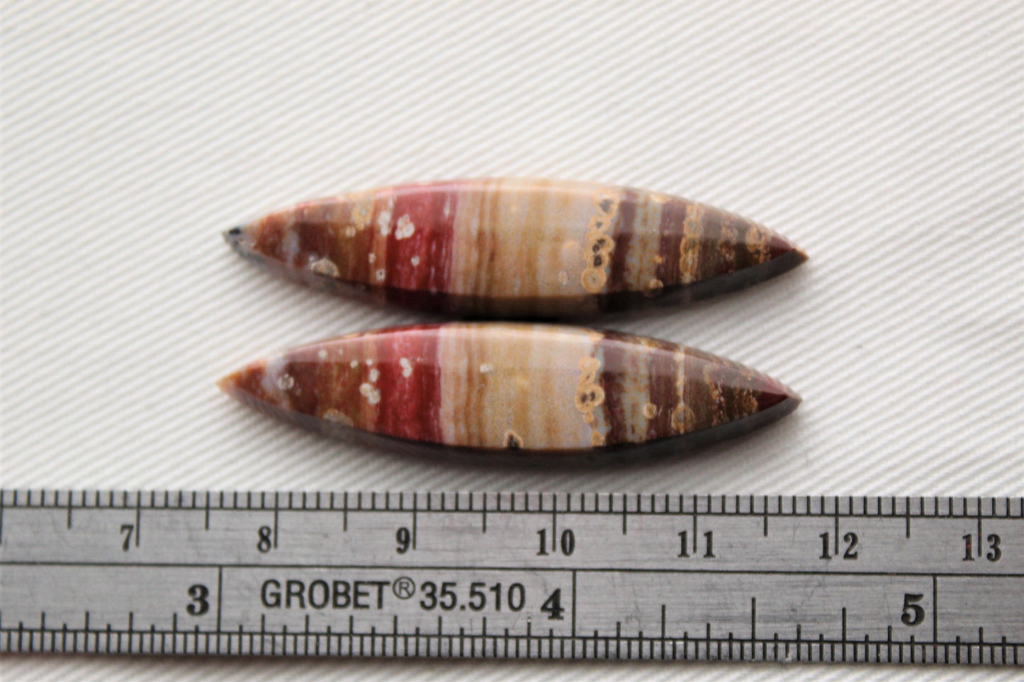 Fossil Palmwood Pair Cabochon Gemstone with druzy pockets Oval
