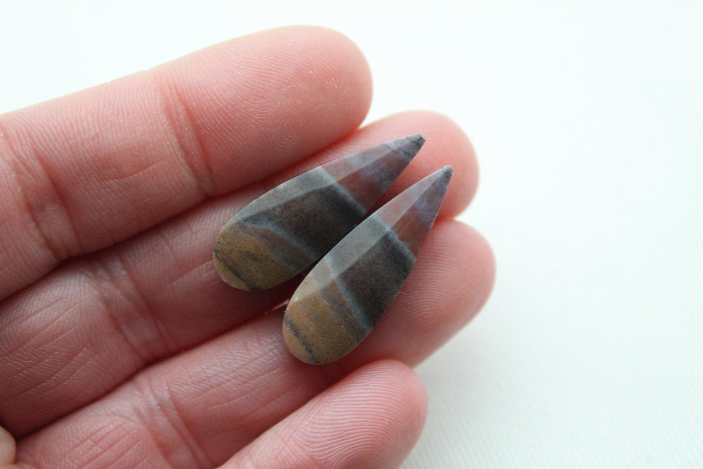Purple Indonesian Jasper Cabochon Pair Gemstone