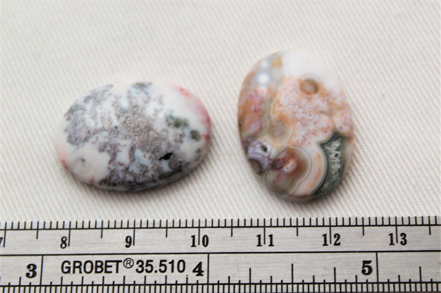 Fossil Palmwood Pair Cabochon Gemstone with druzy pockets Oval