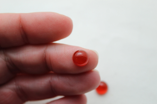 THREE round Carnelian Cabochons 8MM