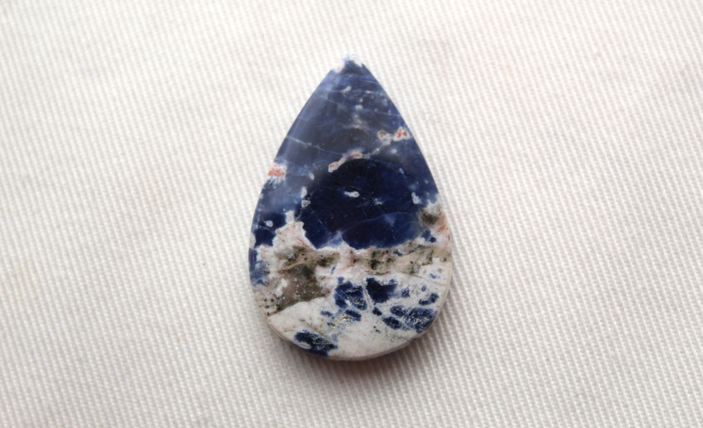Sodalite cabochon Gemstone blue Pear