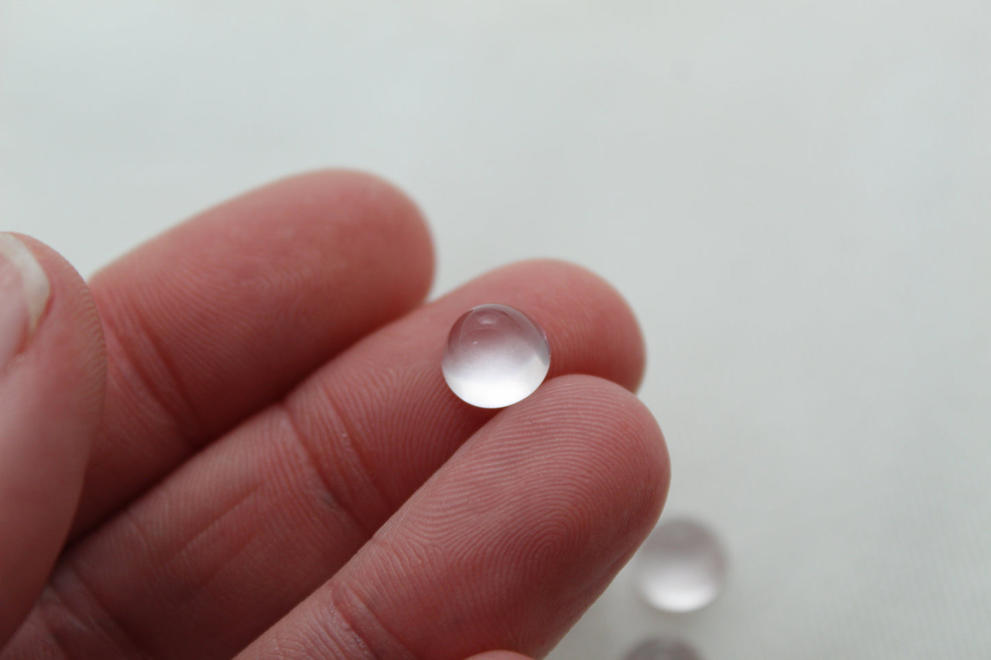 FOUR Pink Quartz bullets Gemstones 8x6MM