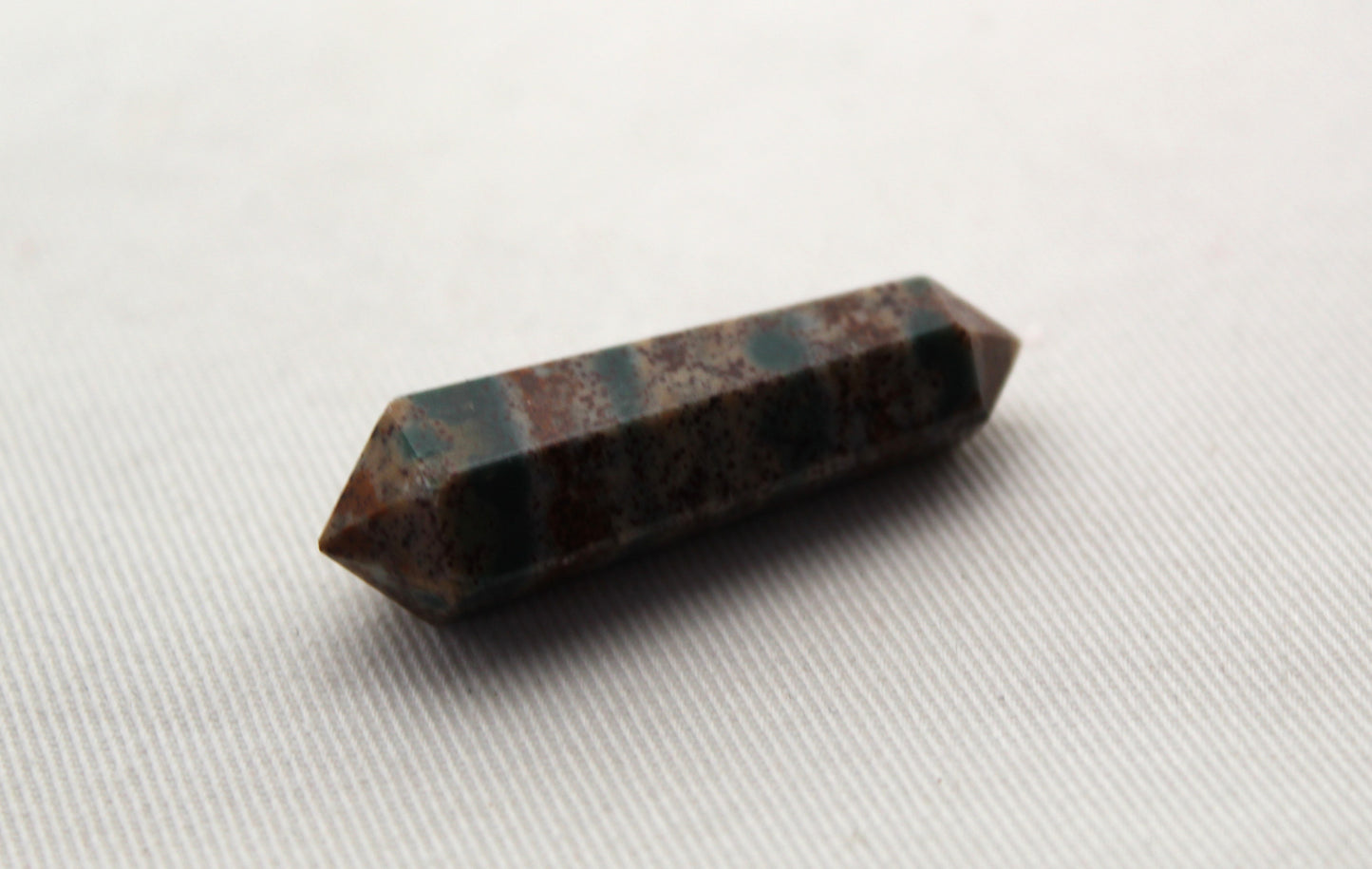 Jasper double point Tower gemstone pendant size UNDRILLED