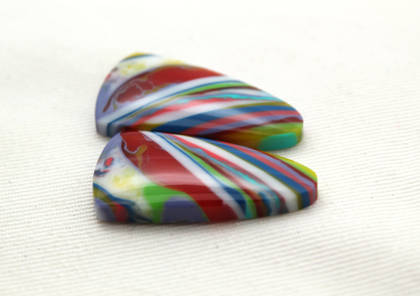 Surfite Cabochon Pair multicolors