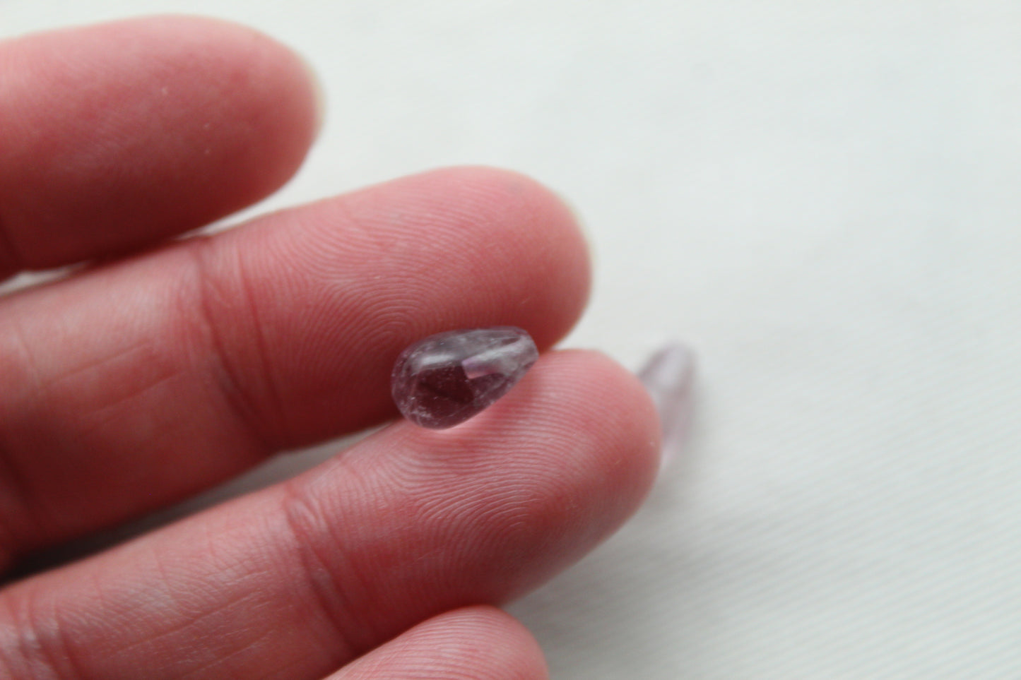 Two teardrop of Fluorite Gemstones 6X10MM
