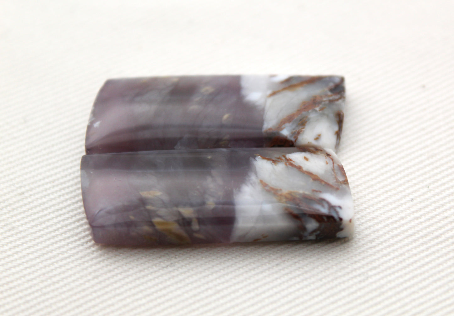 NICE Chalcedony cabochons Pair purple