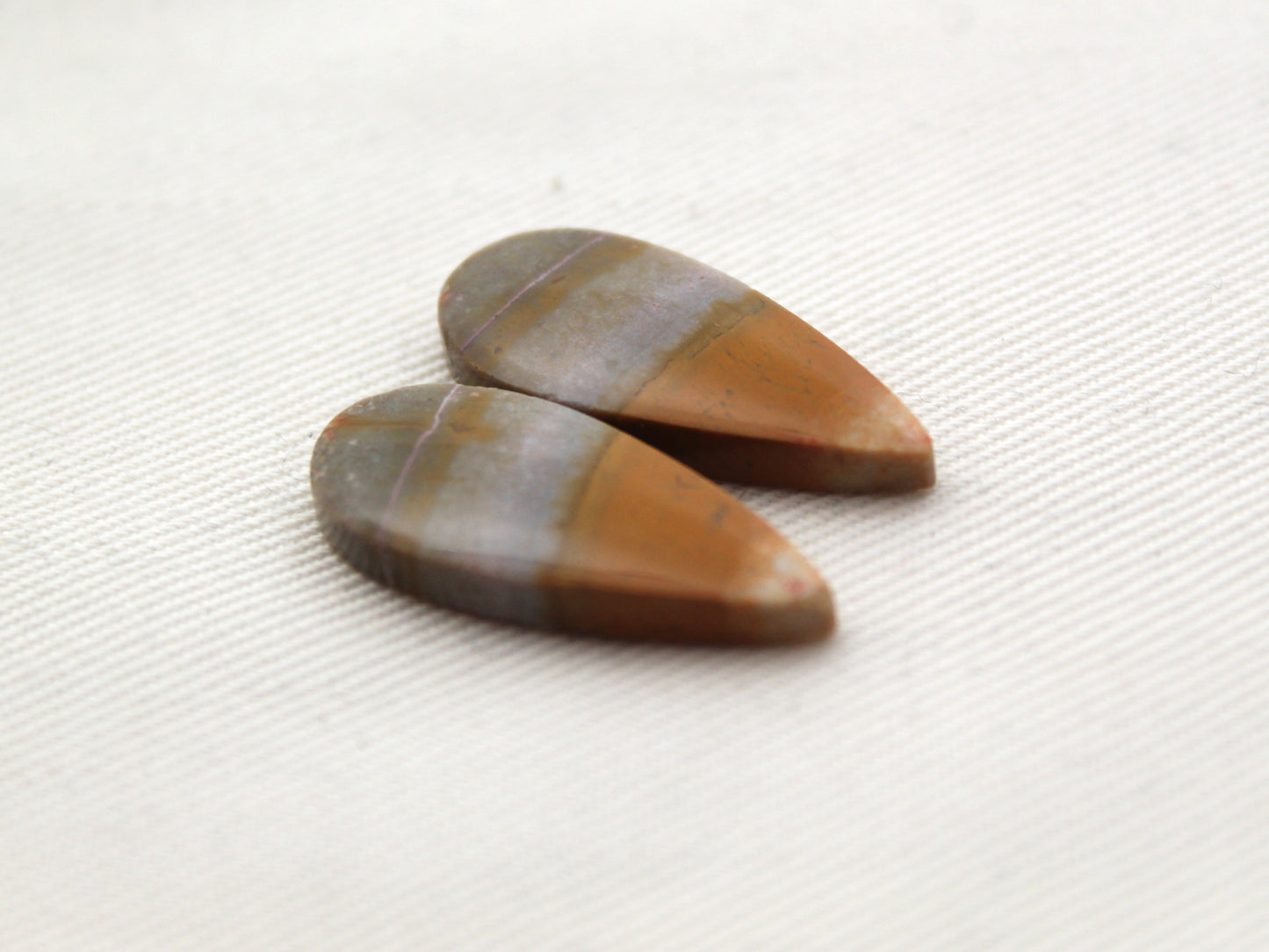 Small Australian Jasper Cabochon Pair teardrop