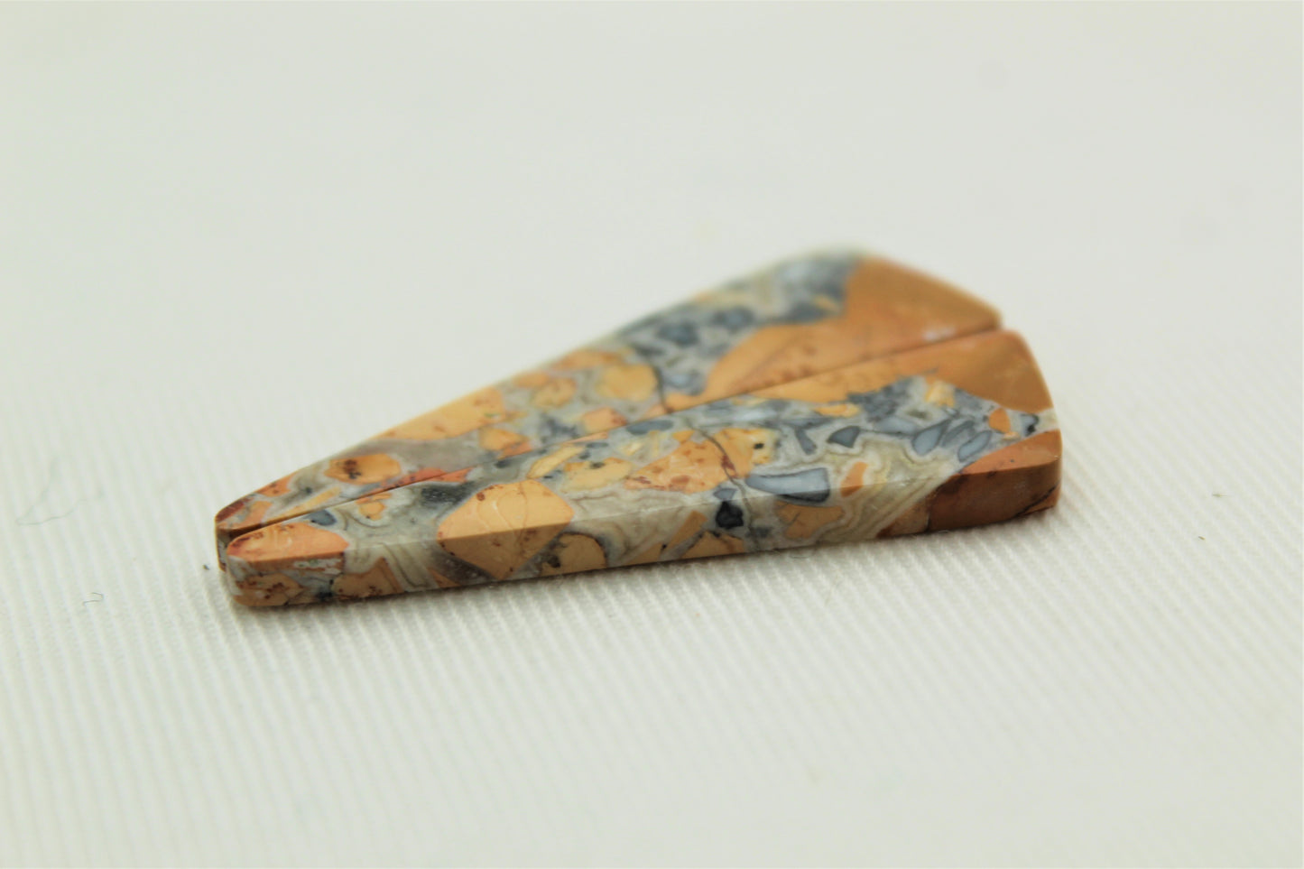 Maligano Jasper cabochons pair Gemstone triangle
