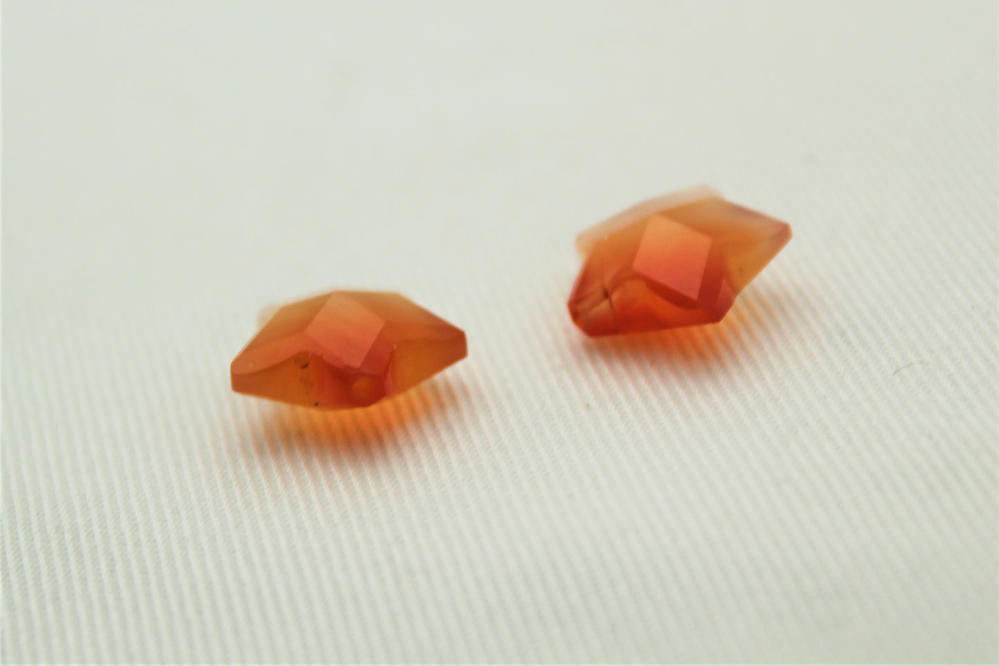 Set of two Carnelian Gemstones STAR 13MM