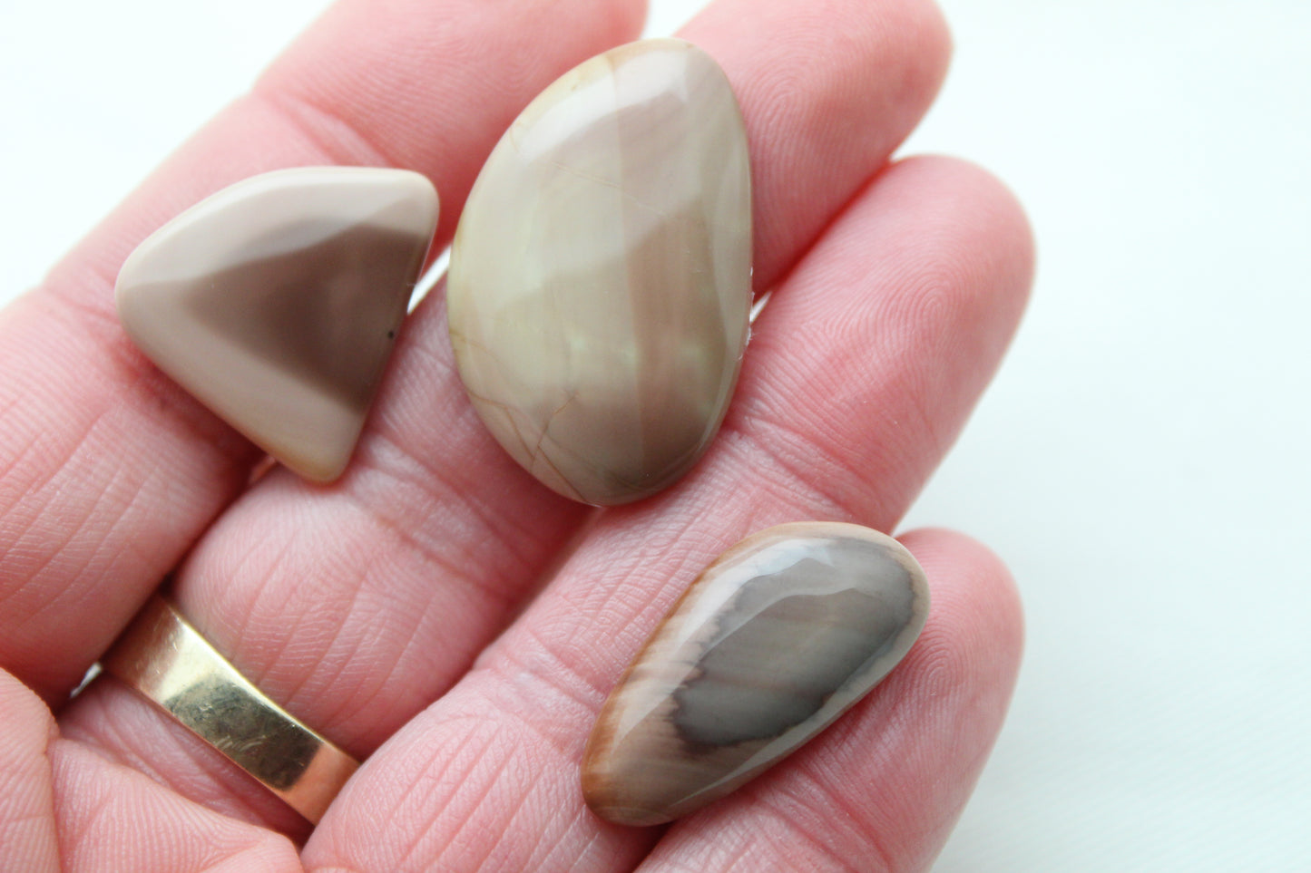 Copie de Trio of Imperial Jasper cabochons Gemstones freeform