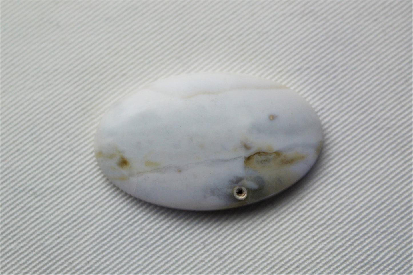 Ocean Jasper oval Cabochon white gemstone