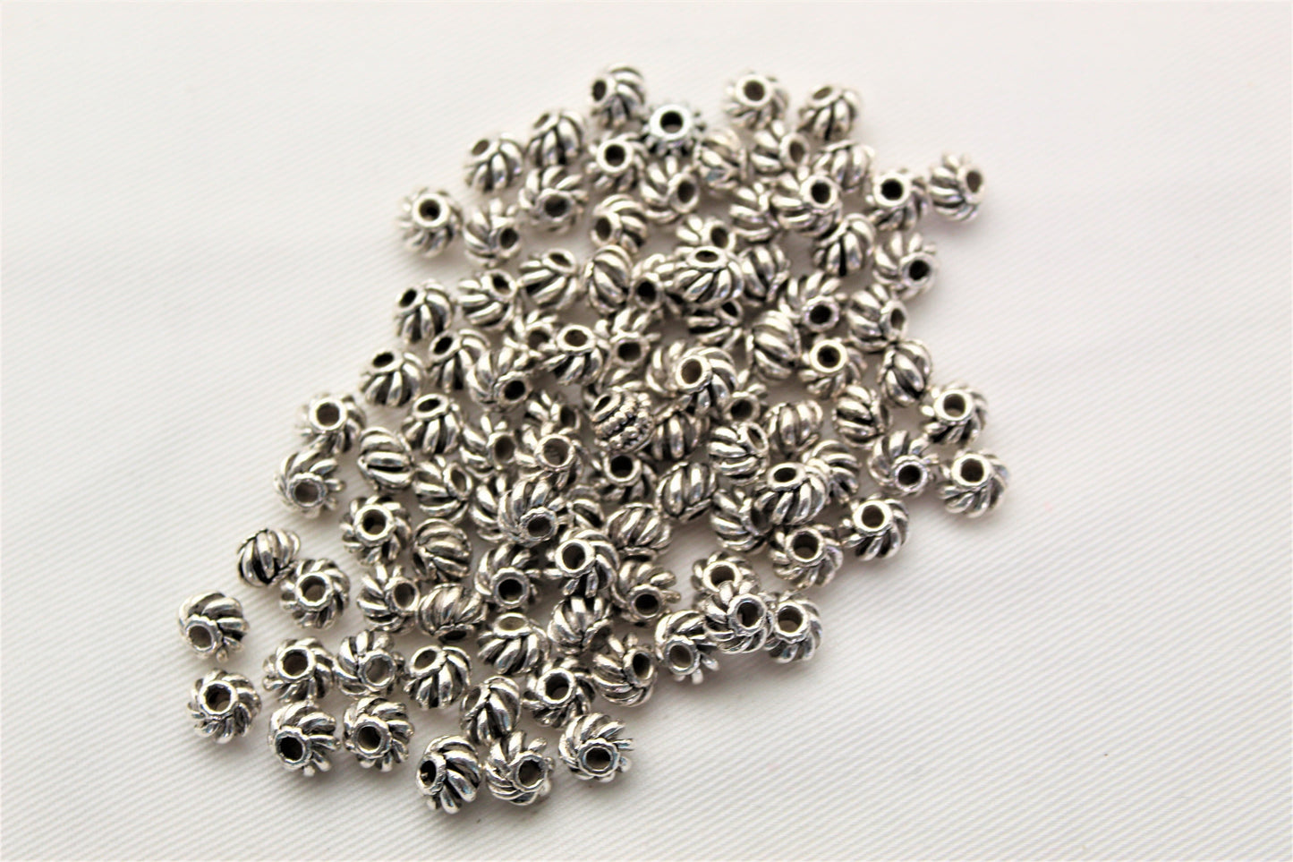 Lot of 100 rondelle Metal Beads 8MM