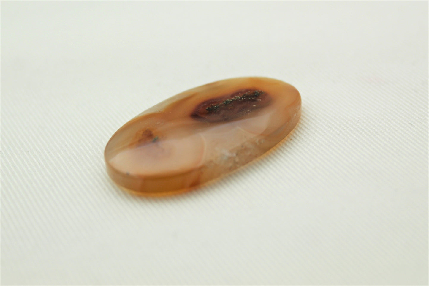 Oval Agate cabochon yellow gemstone 38x22MM