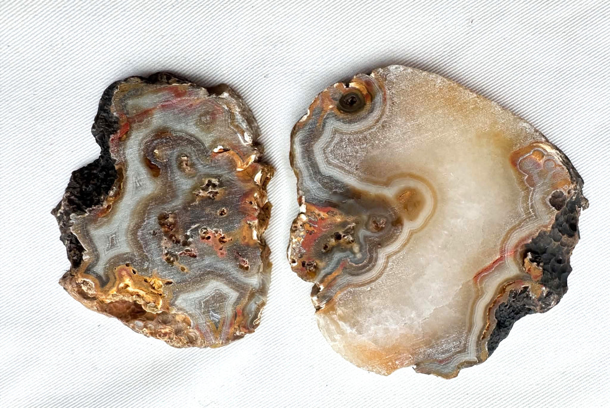TWO Sumatra Agate Natural Stone Slabs