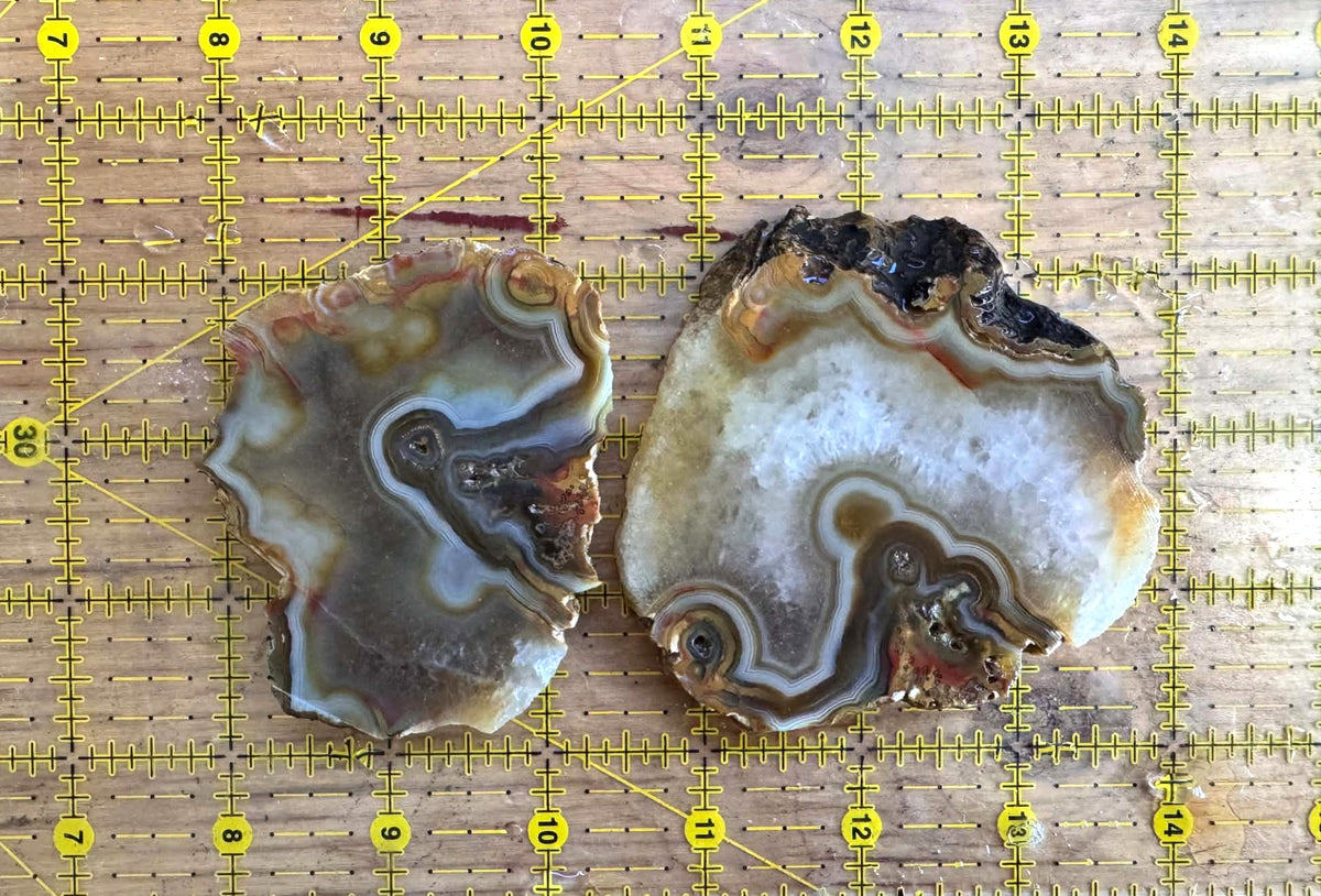 TWO Sumatra Agate Natural Stone Slabs