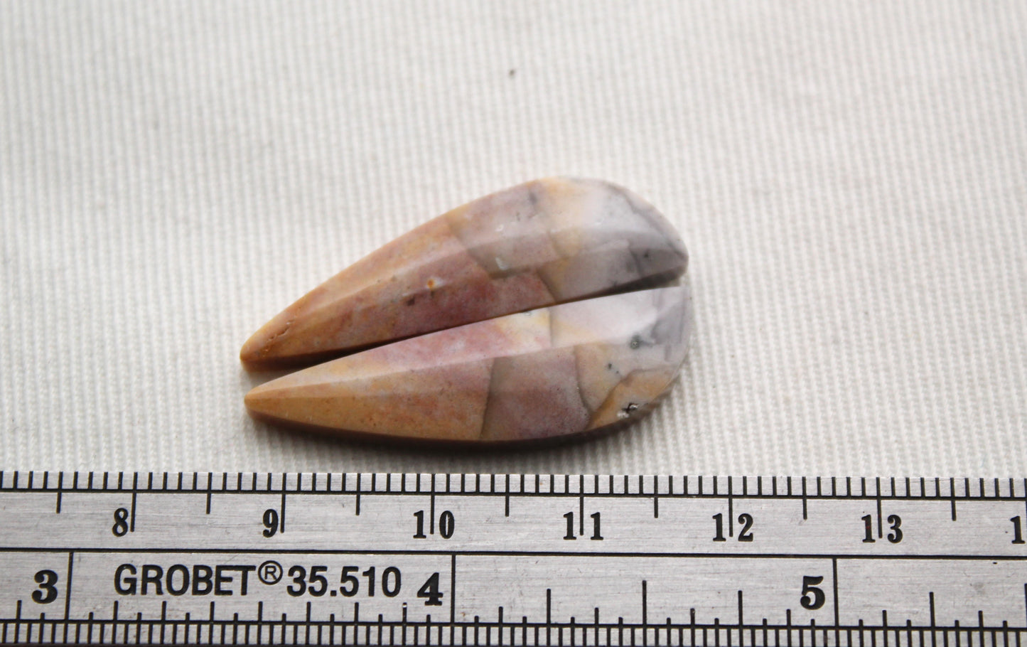 Pair of Indonesian Petrified wood Cabochons