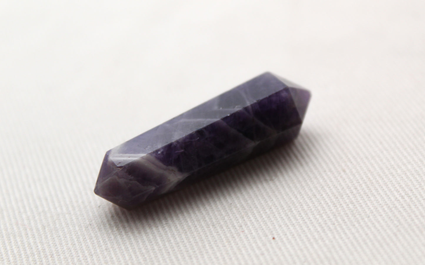 Amethyst Chevron double point Tower gemstone pendant size UNDRILLED