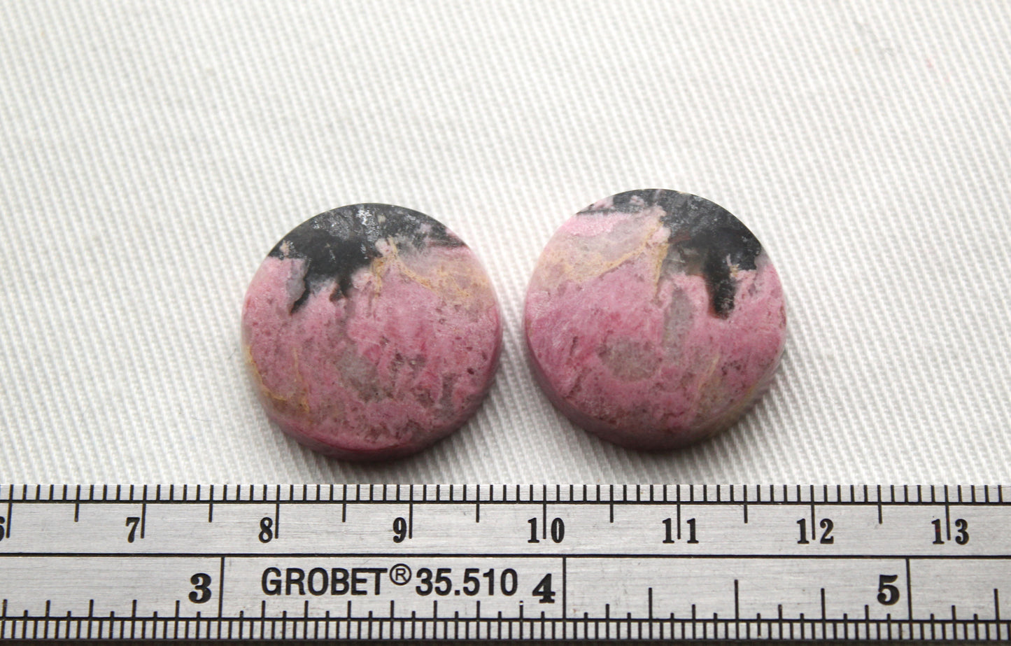 Cabochon Rond Rhodonite Rose Haut Dôme Gemme 22MM