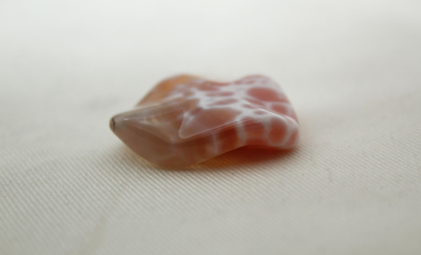 Fire agate wrinkle gemstone trillion orange