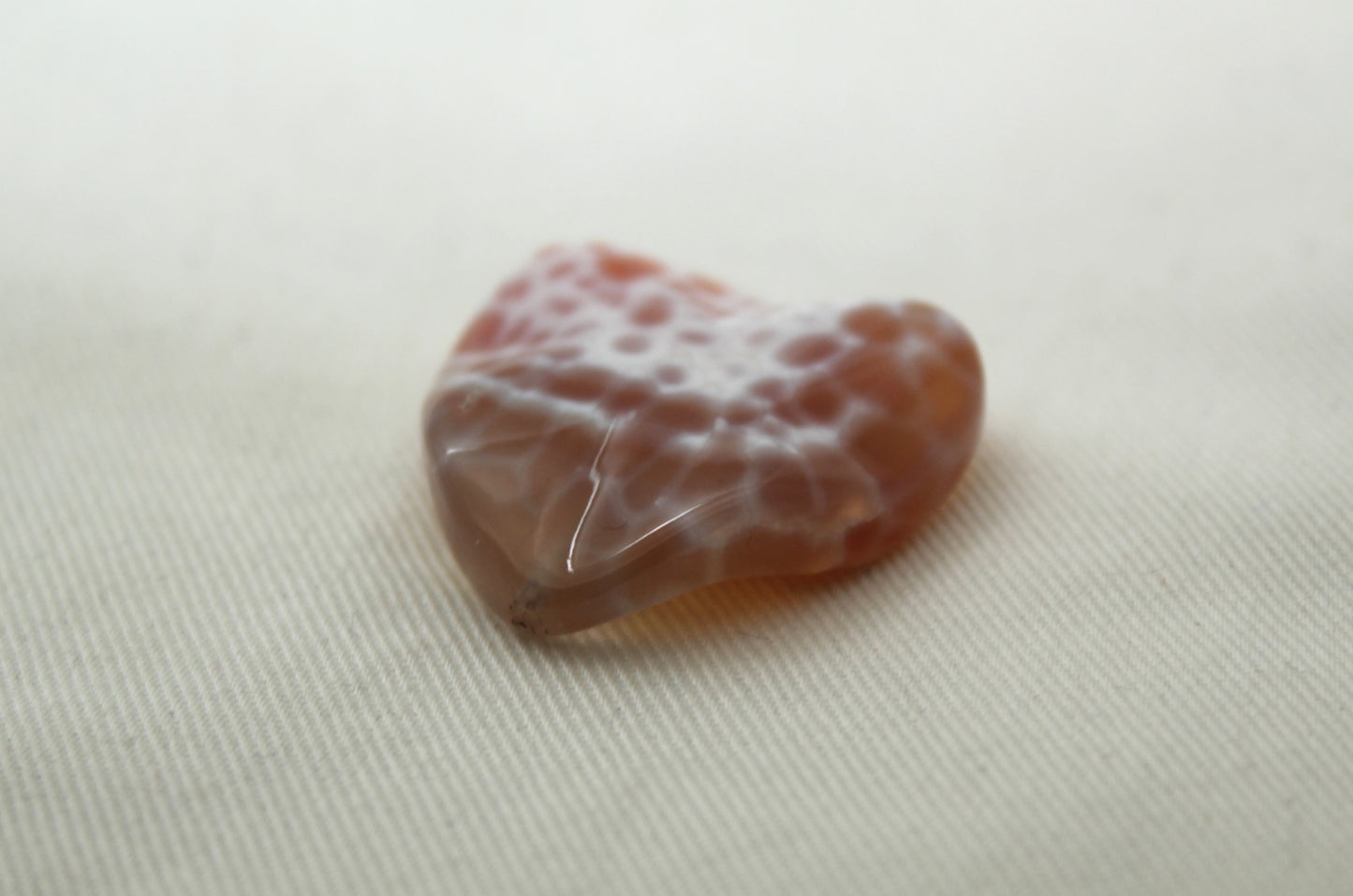 Fire agate wrinkle gemstone trillion orange