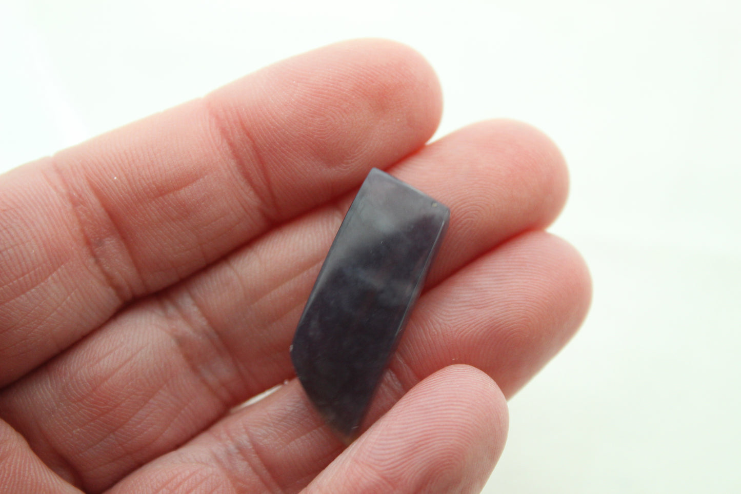 Dark purple Chalcedony cabochons Pair freeform