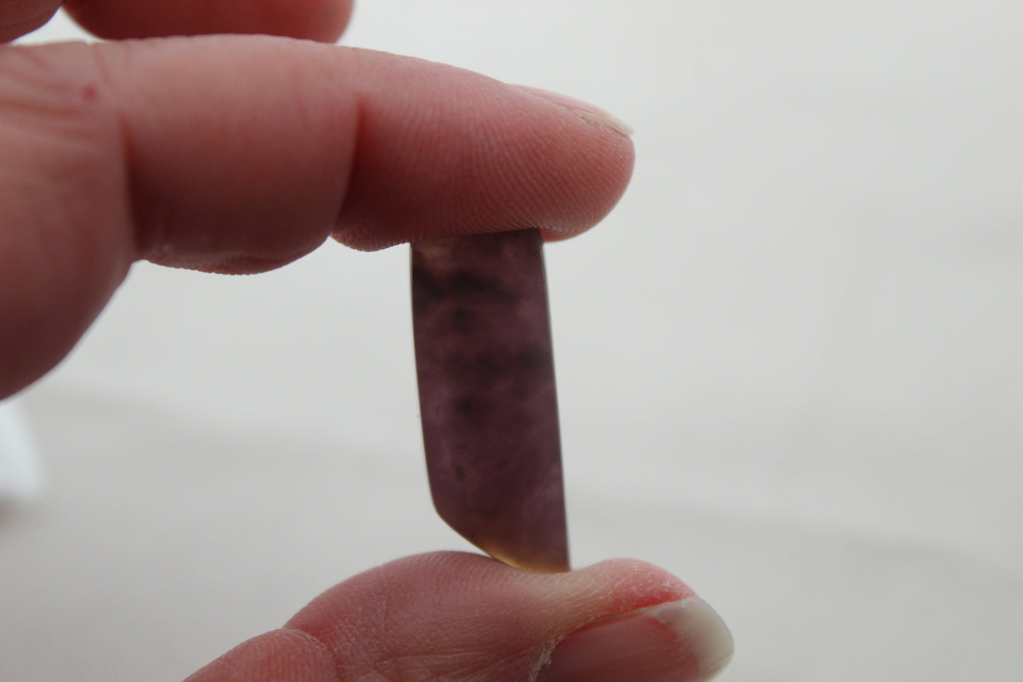 Dark purple Chalcedony cabochons Pair freeform